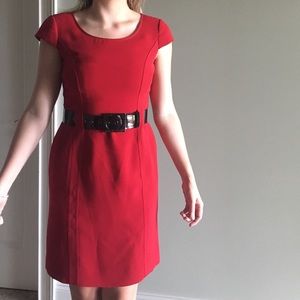 Like new Tahari dress with belt and sleeves